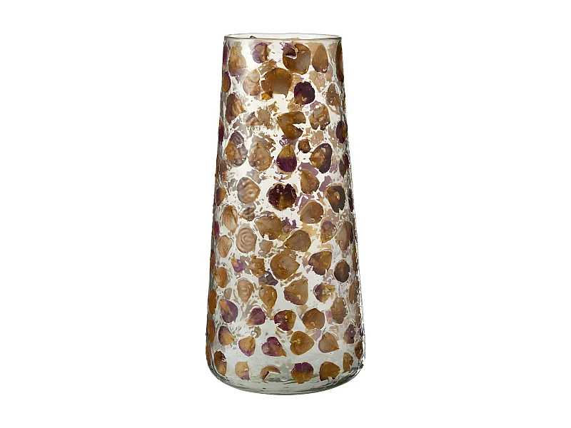 Vase Design en Verre "Gerard" 36cm Ambre