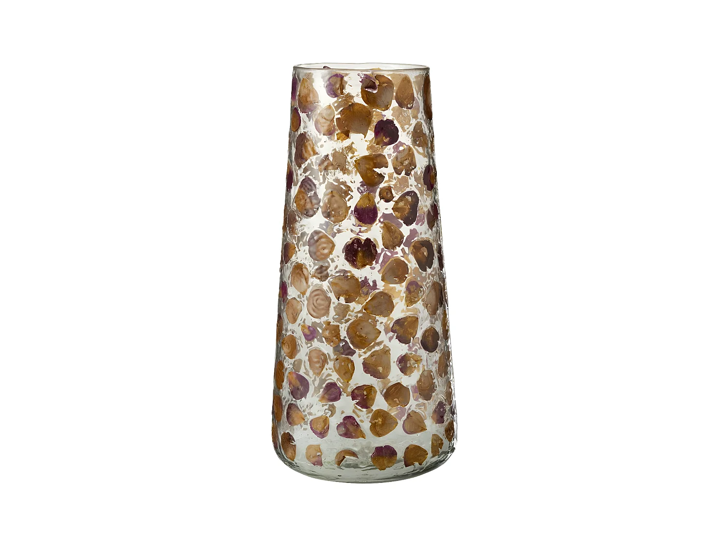 Vase Design en Verre "Gerard" 36cm Ambre