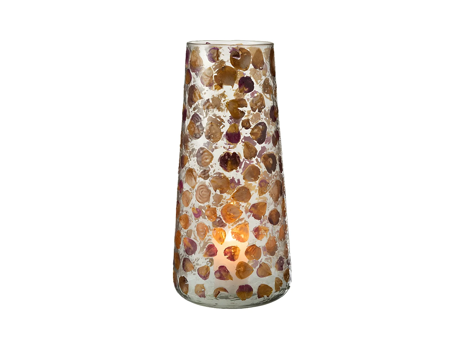 Vase Design en Verre "Gerard" 36cm Ambre