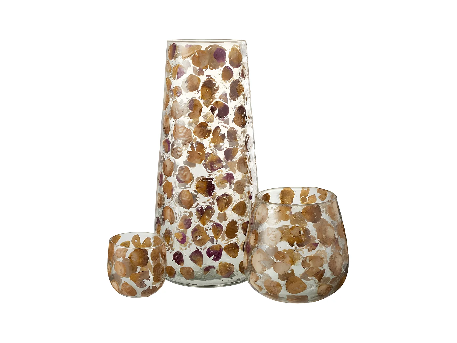 Vase Design en Verre "Gerard" 36cm Ambre