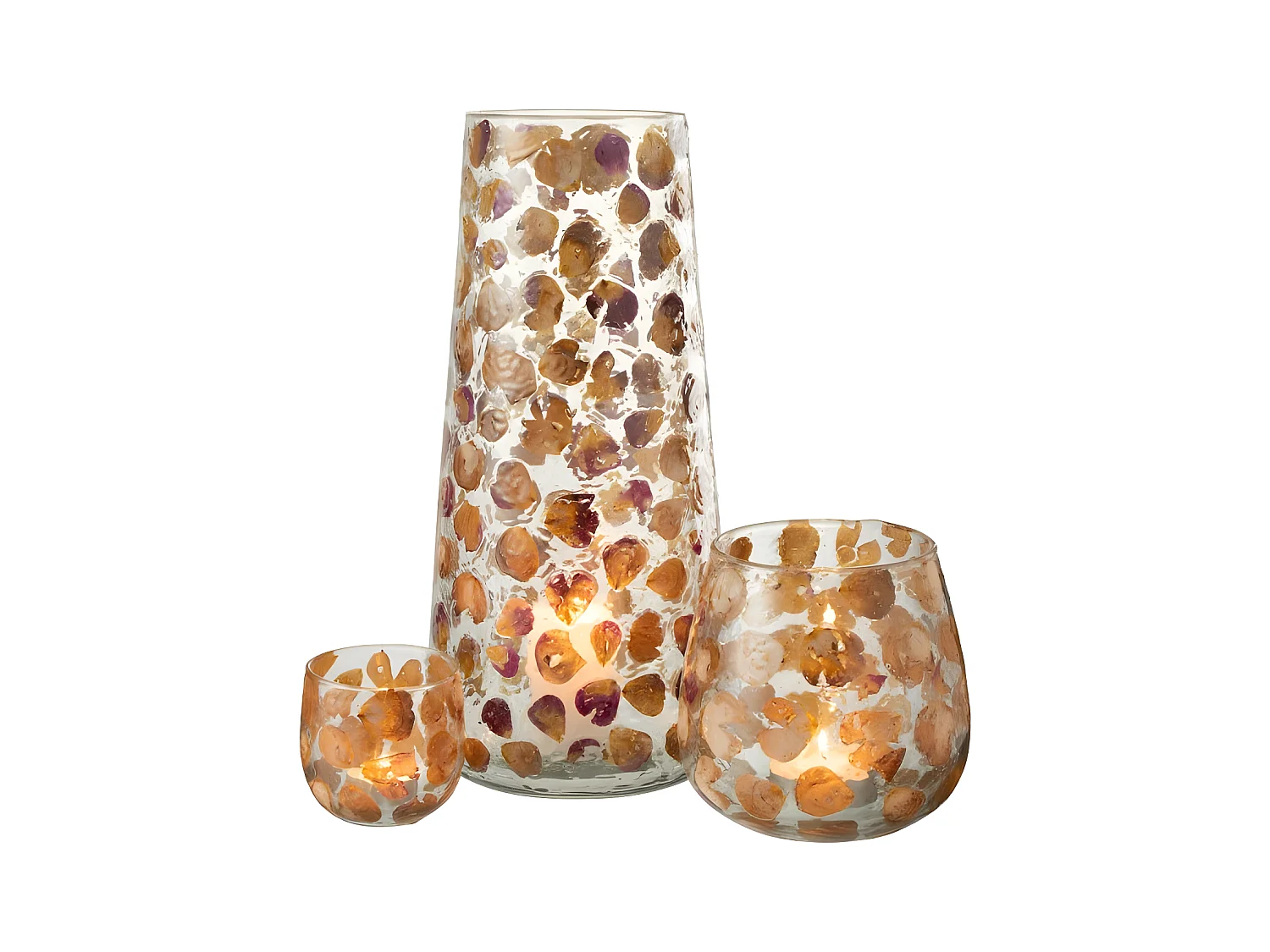 Vase Design en Verre "Gerard" 36cm Ambre