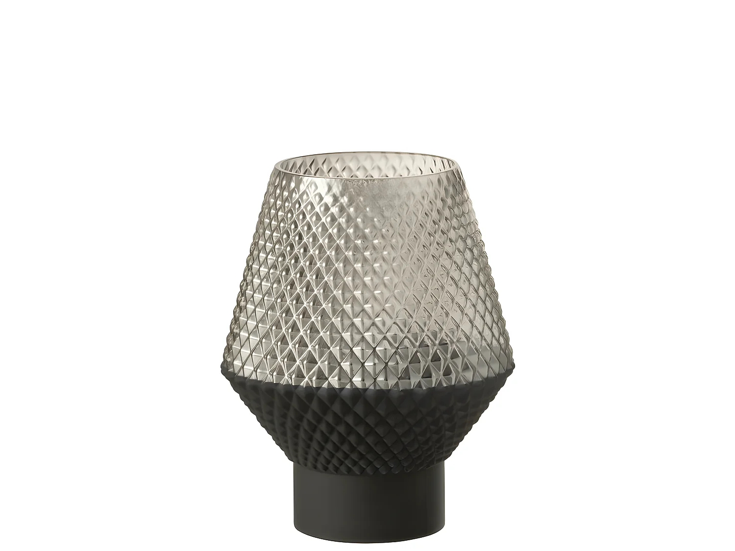 Vase Design en Verre "Vuoto" 22cm Gris