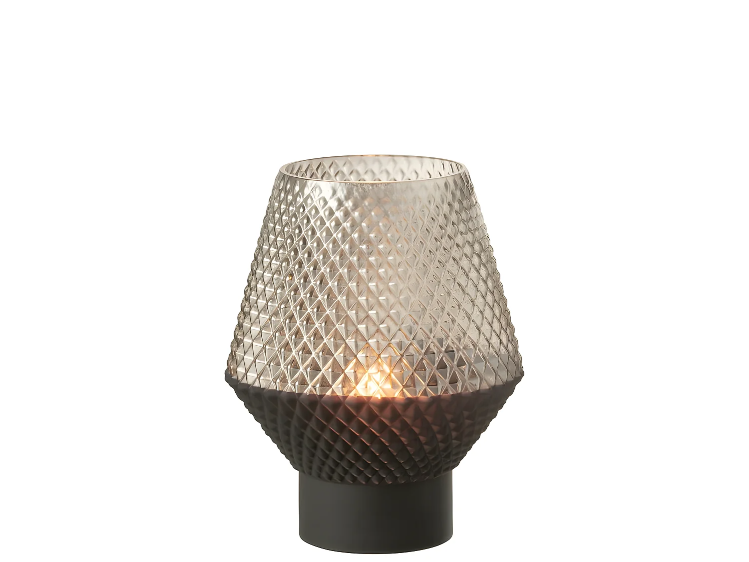 Vase Design en Verre "Vuoto" 22cm Gris