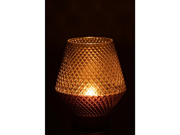 Vase Design en Verre "Vuoto" 22cm Gris