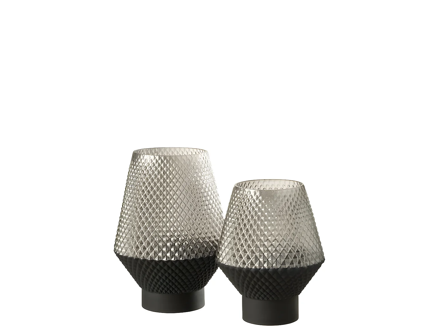 Vase Design en Verre "Vuoto" 22cm Gris