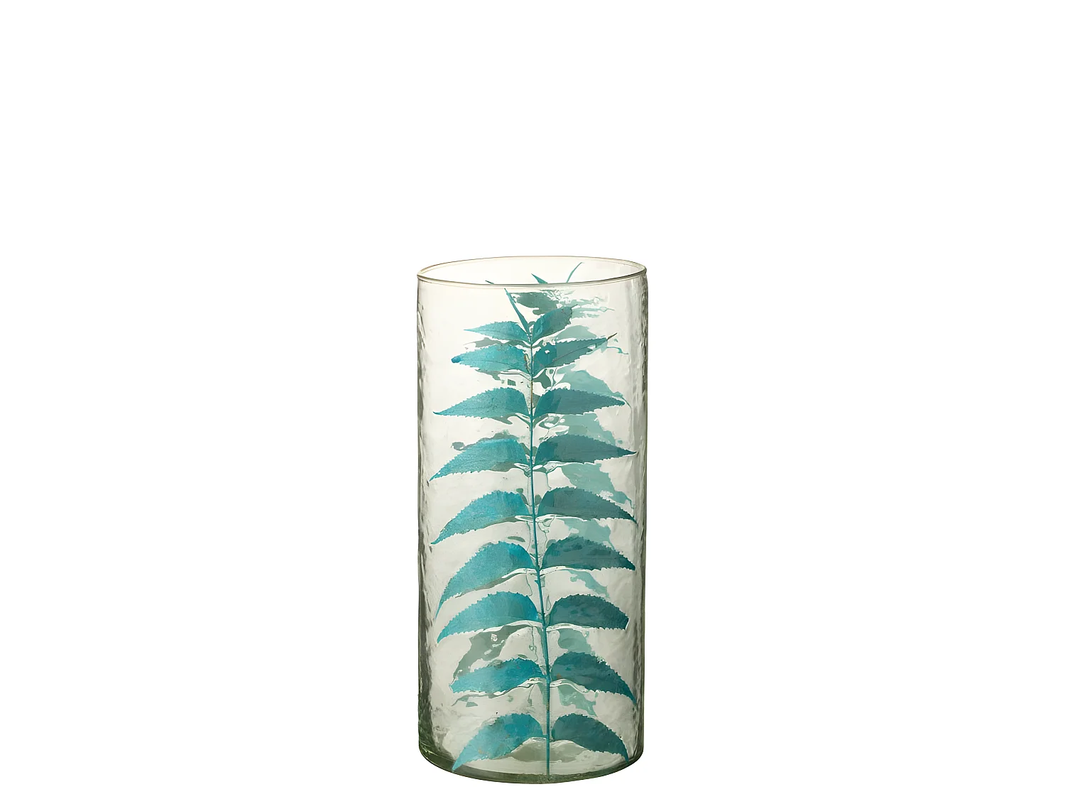 Vase avec feuille en verre multicouleur 14x14x30 cm