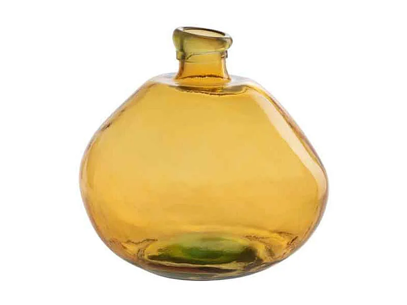 Vaso irregolare in vetro ocre 35x35x31 cm