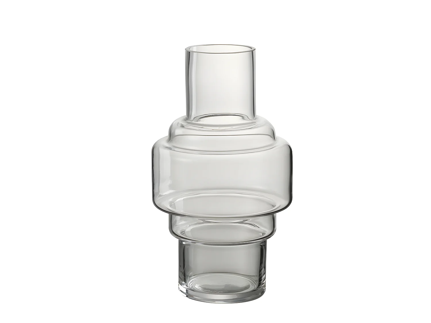 Vase Design en Verre "Rino" 25cm Transparent