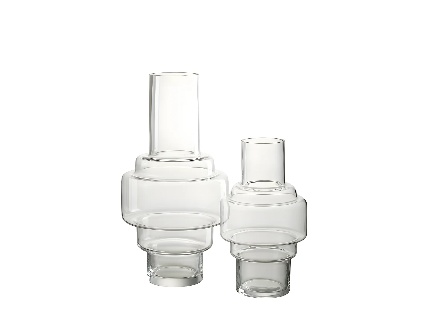 Vase Design en Verre "Rino" 25cm Transparent