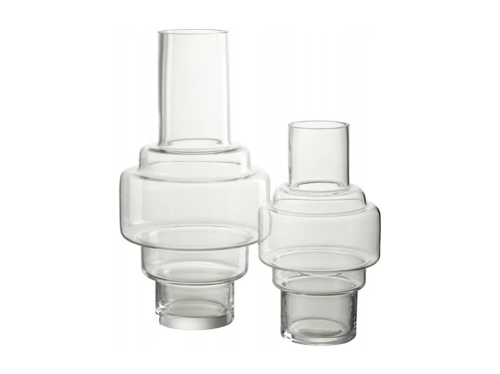 Vaso in vetro trasparente 13.5x26cm