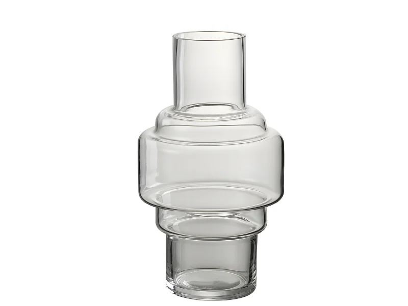 Vase Design en Verre "Rino" 25cm Transparent