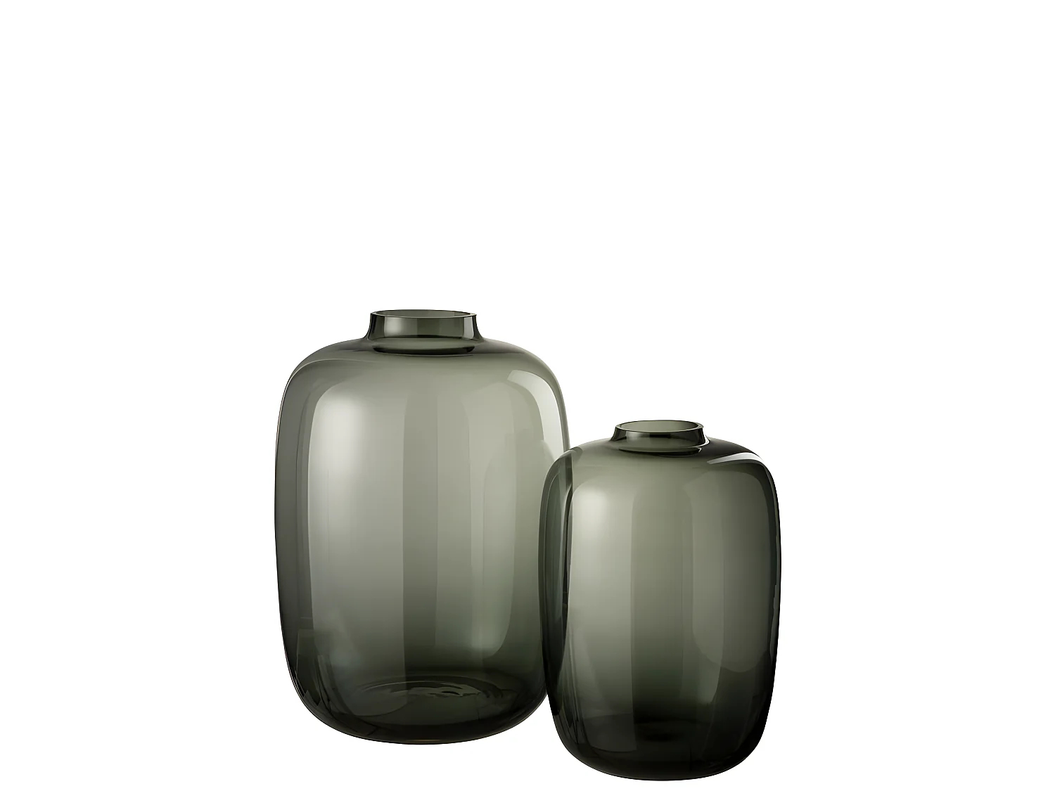 Vaso in vetro grigio 30x30x45 cm