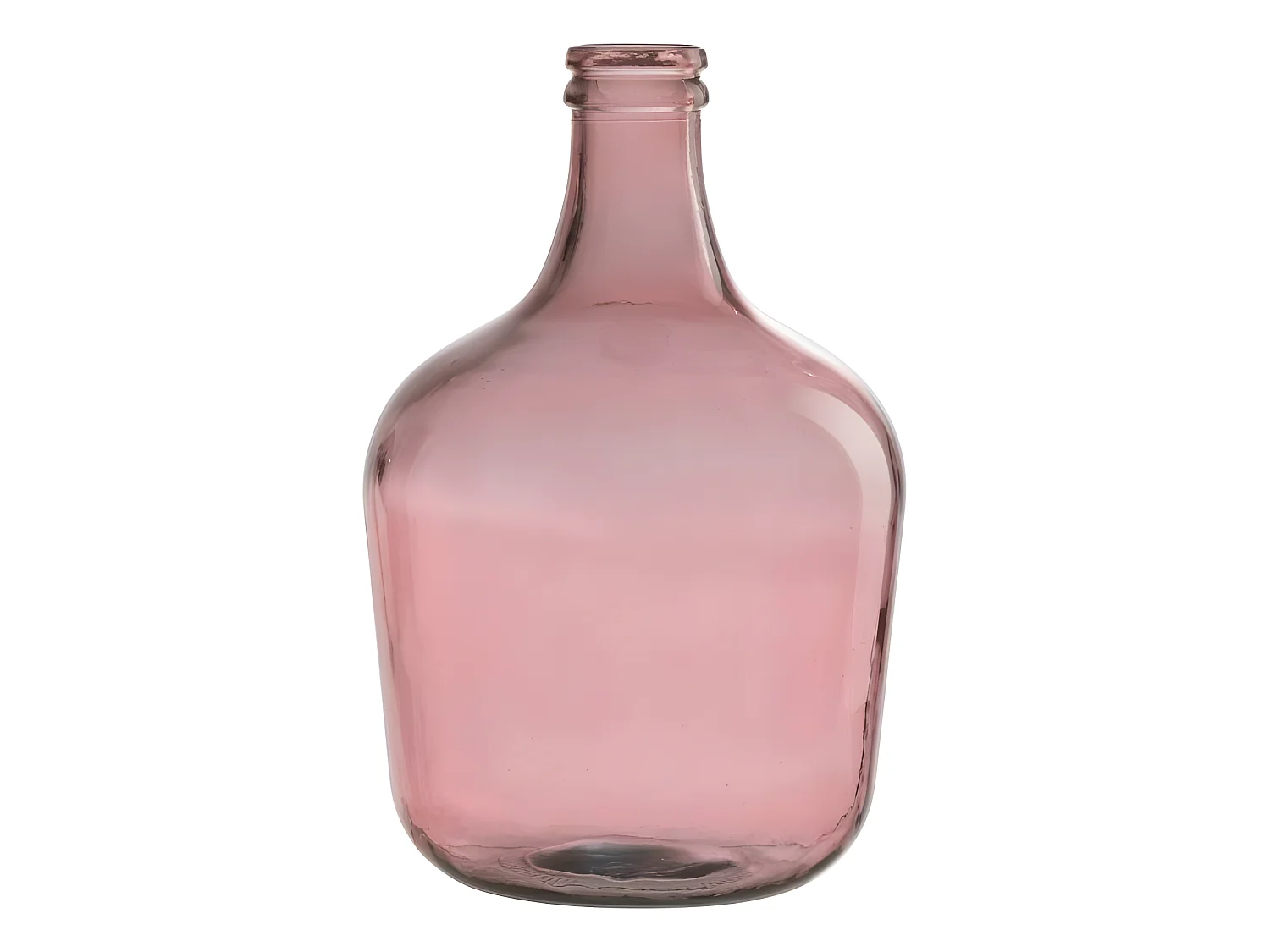 Vase Design en Verre "Bouteille Déco" 42cm Rose
