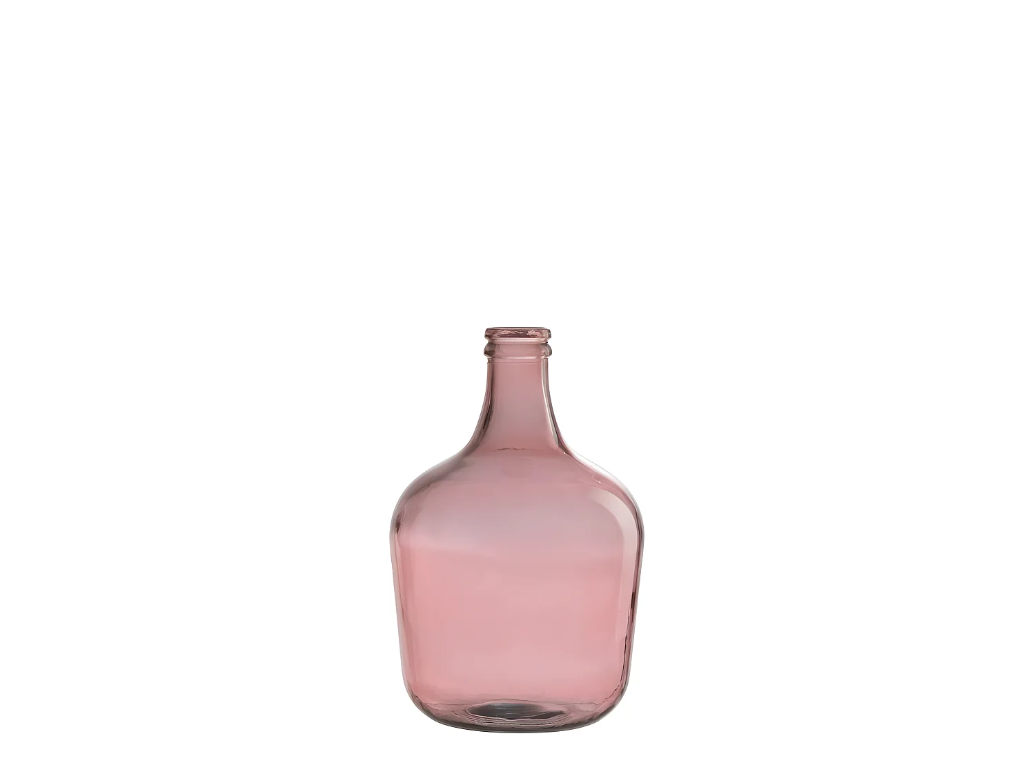 Vase Design en Verre "Bouteille Déco" 42cm Rose