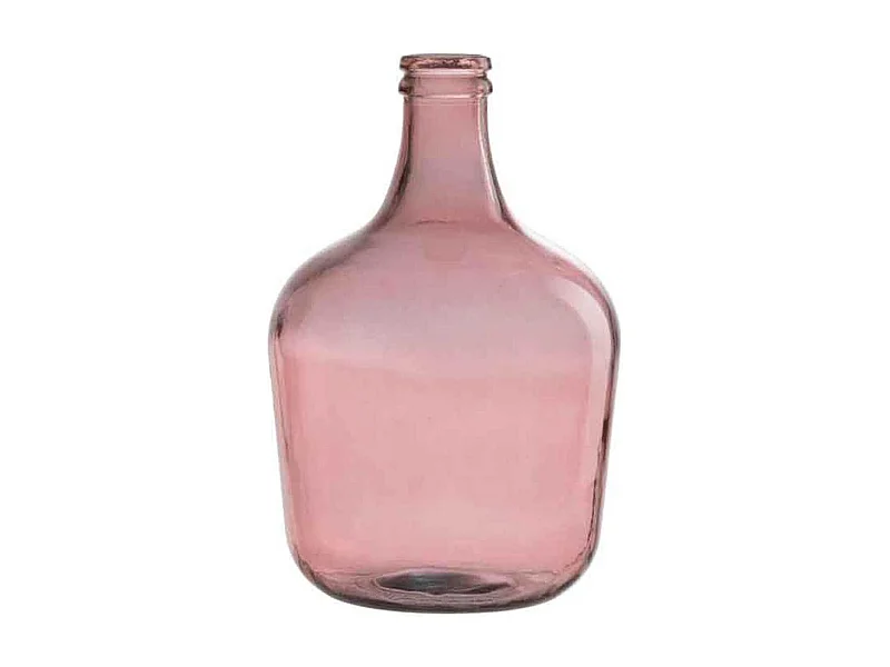 Vaso damigiana in vetro rosa 28x28x42 cm