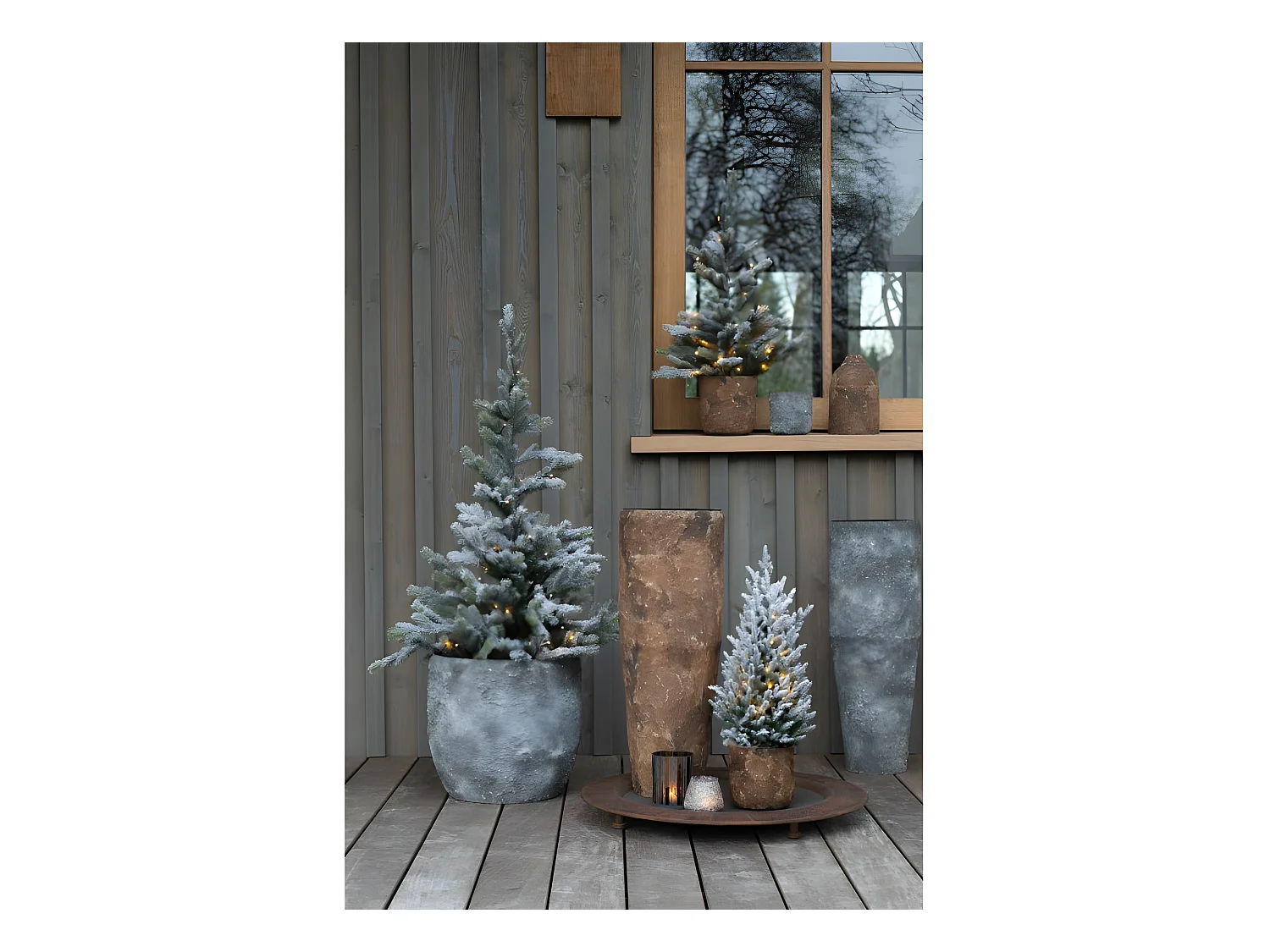 Vase Design en Métal "Effy" 24cm Marron