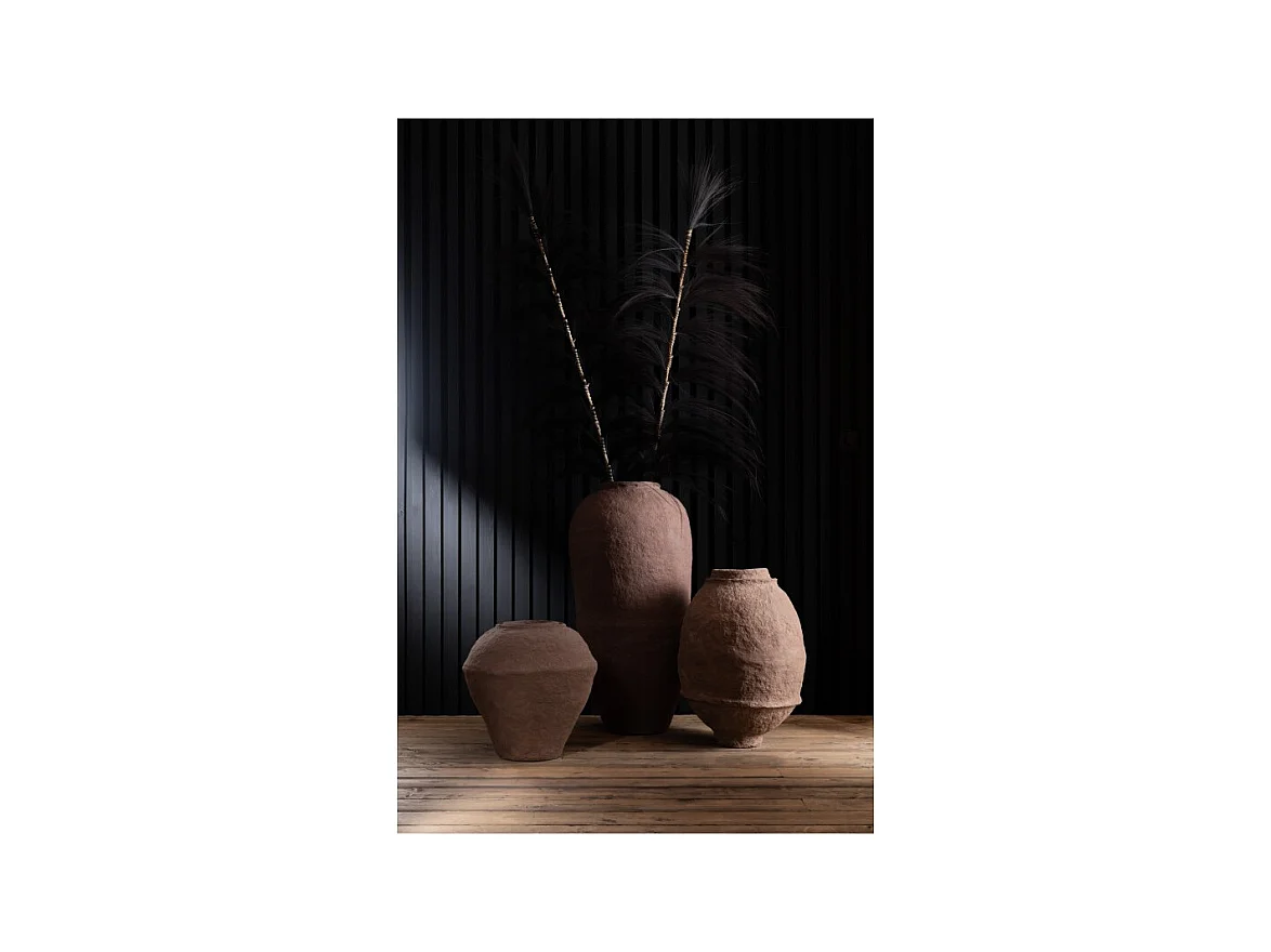 Vase Design "Papier Mâché" 96cm Marron