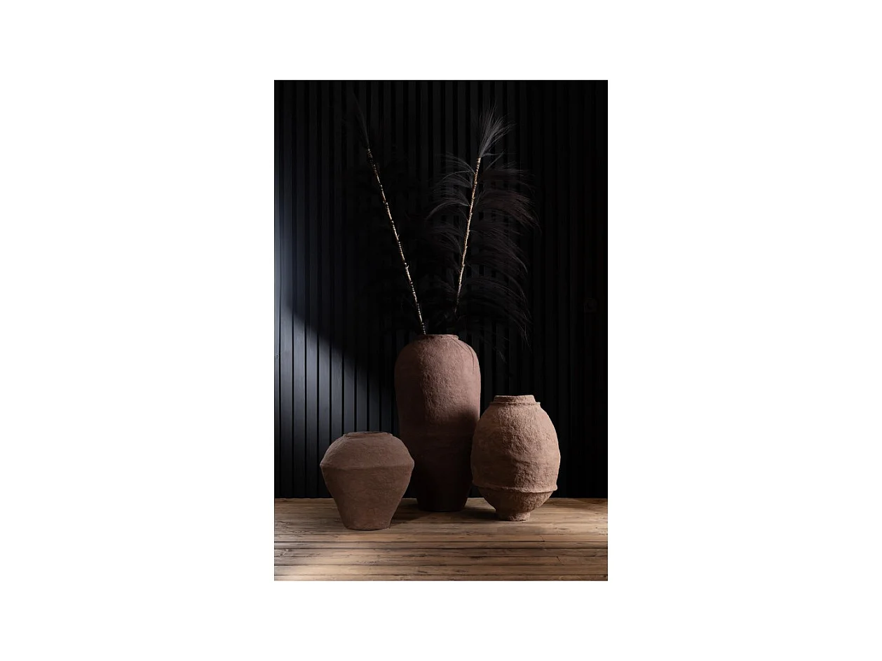 Vase Design "Papier Mâché" 96cm Marron