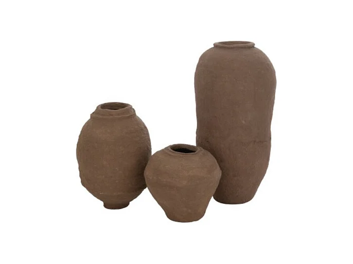 Vase Design "Papier Mâché" 96cm Marron