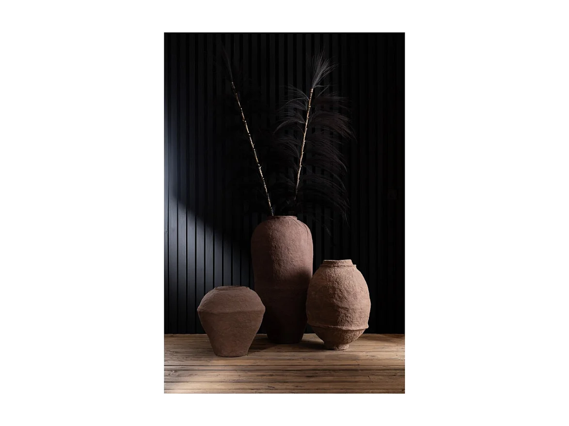 Vase Design "Papier Mâché" 96cm Marron