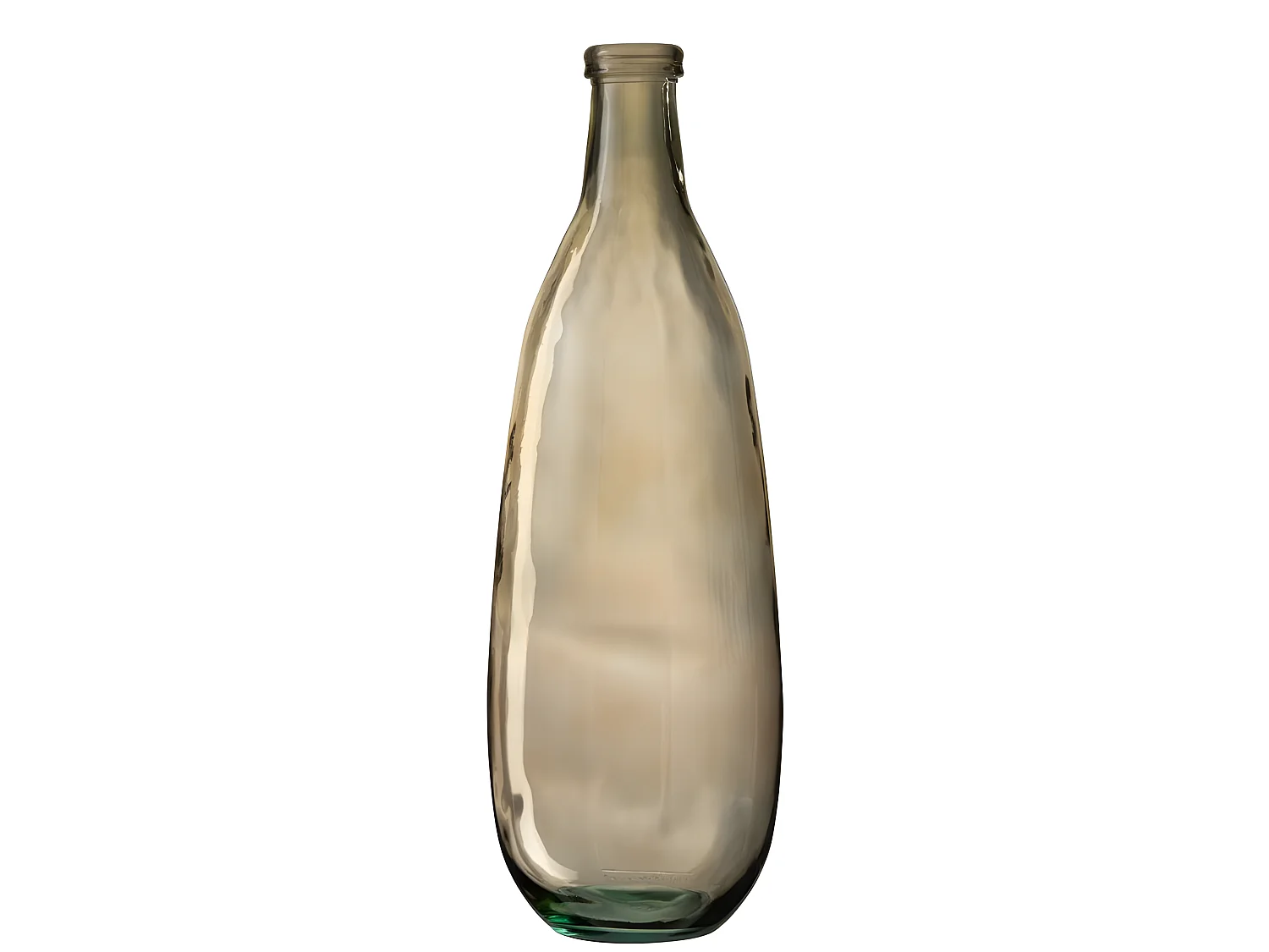 Botella de vidrio marrón en forma de jarrón de 75x25 cm