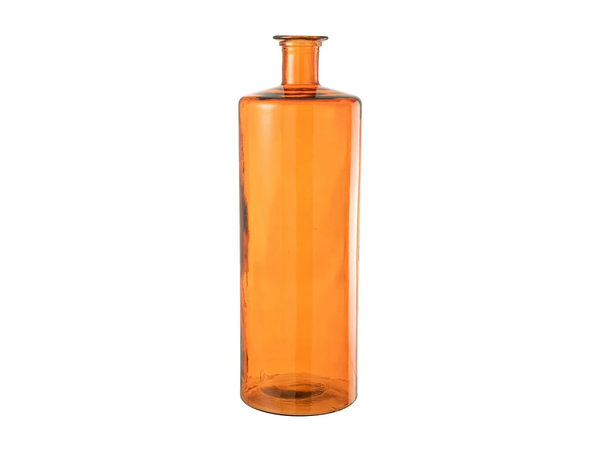 Vaso bottiglia in vetro rosso 26x26x74 cm