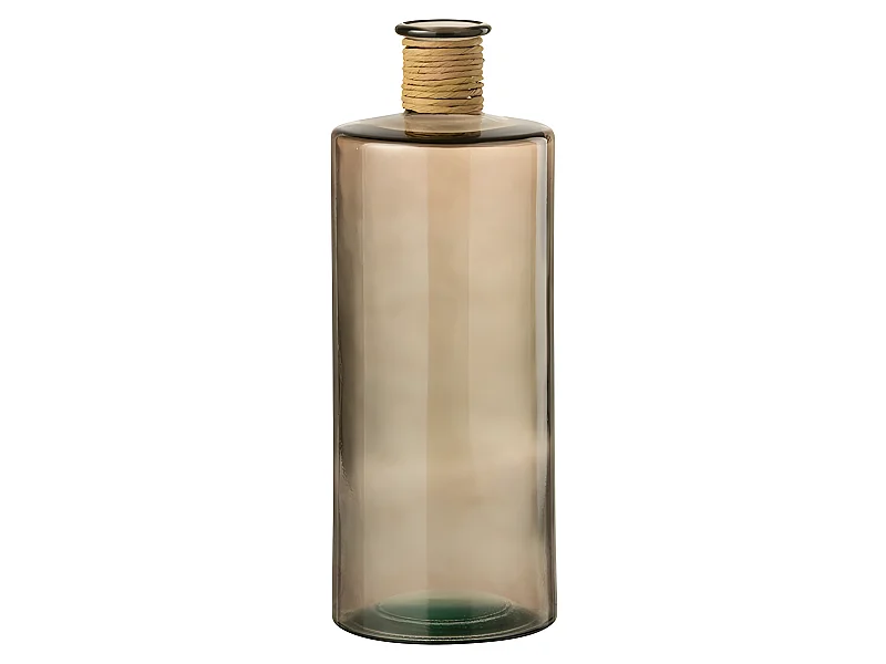 Botella de vidrio marrón en forma de jarrón 15x15x40.5 cm