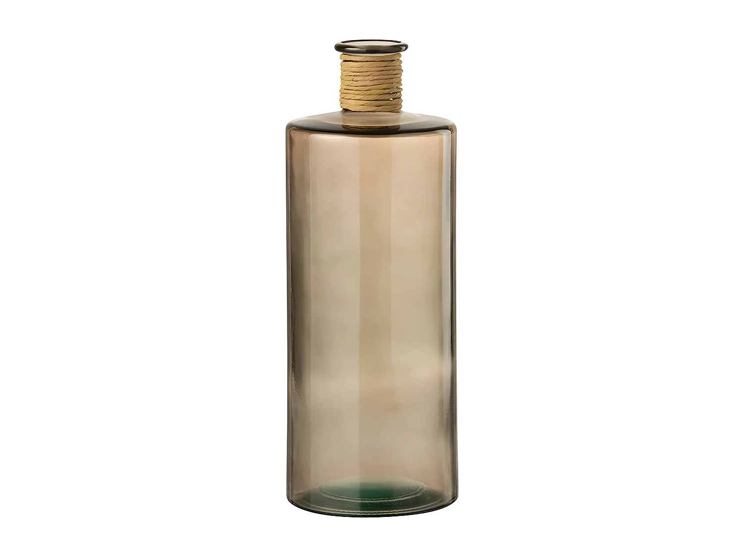 Botella de vidrio marrón en forma de jarrón 15x15x40.5 cm
