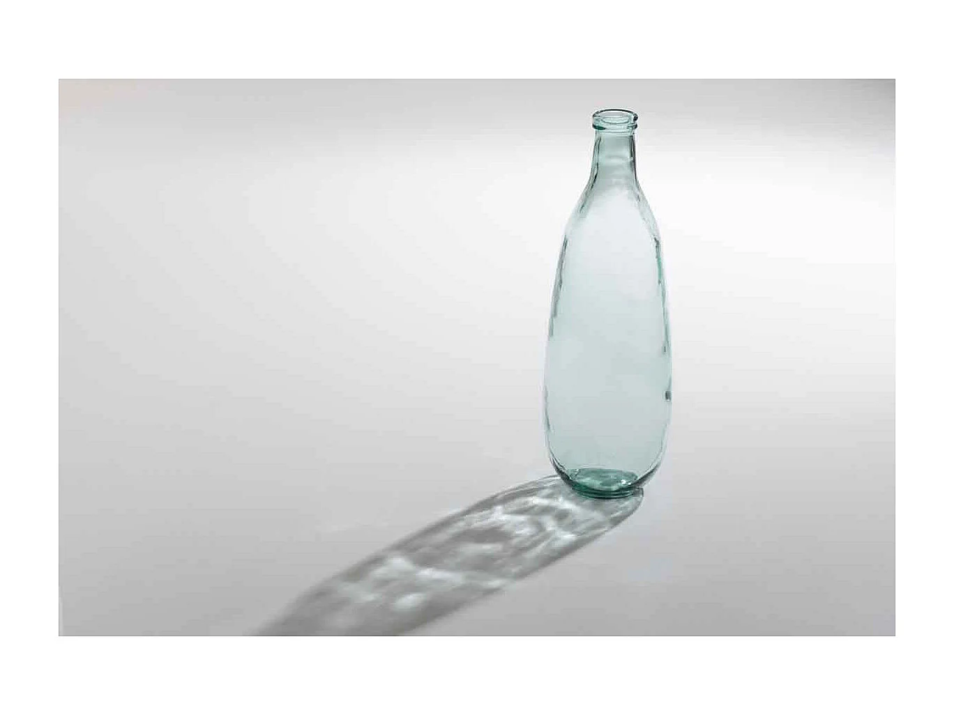 Vaso bottiglia in vetro trasparente 25x25x75 cm