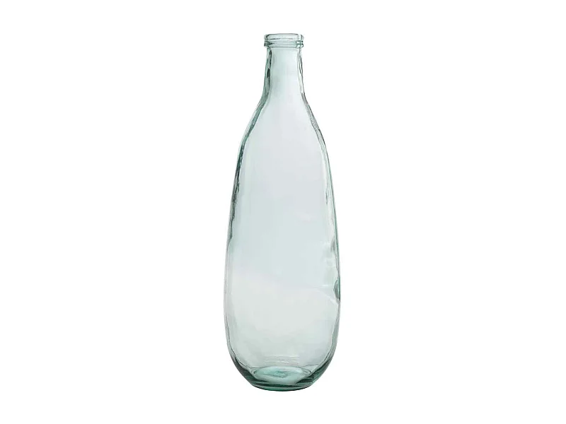 Vase Design en Verre "Bouteille" 75cm Transparent