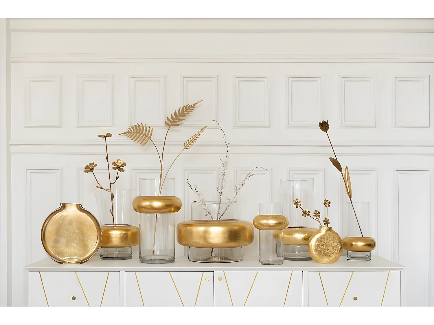 Vase Design "Bague Cylindrique" 25cm Transparent