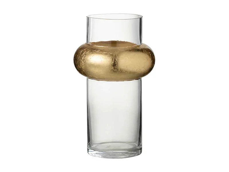 Vase Design "Bague Cylindrique" 25cm Transparent