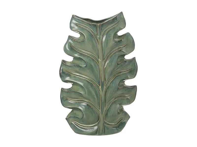 Vaso Poseidon in ceramica verde 31x10x46 cm