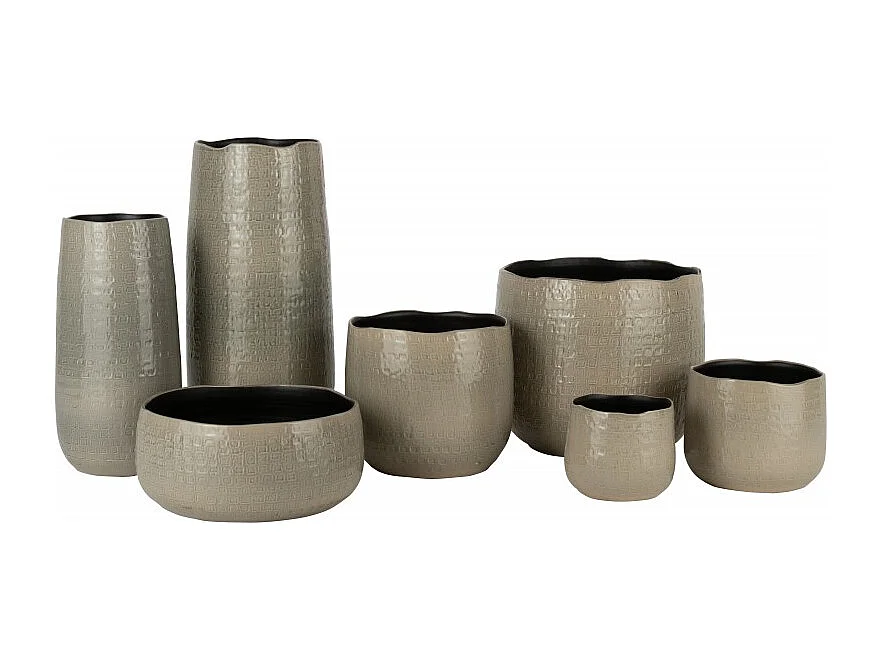 Vase en Céramique Design "Yuella" 40cm Gris