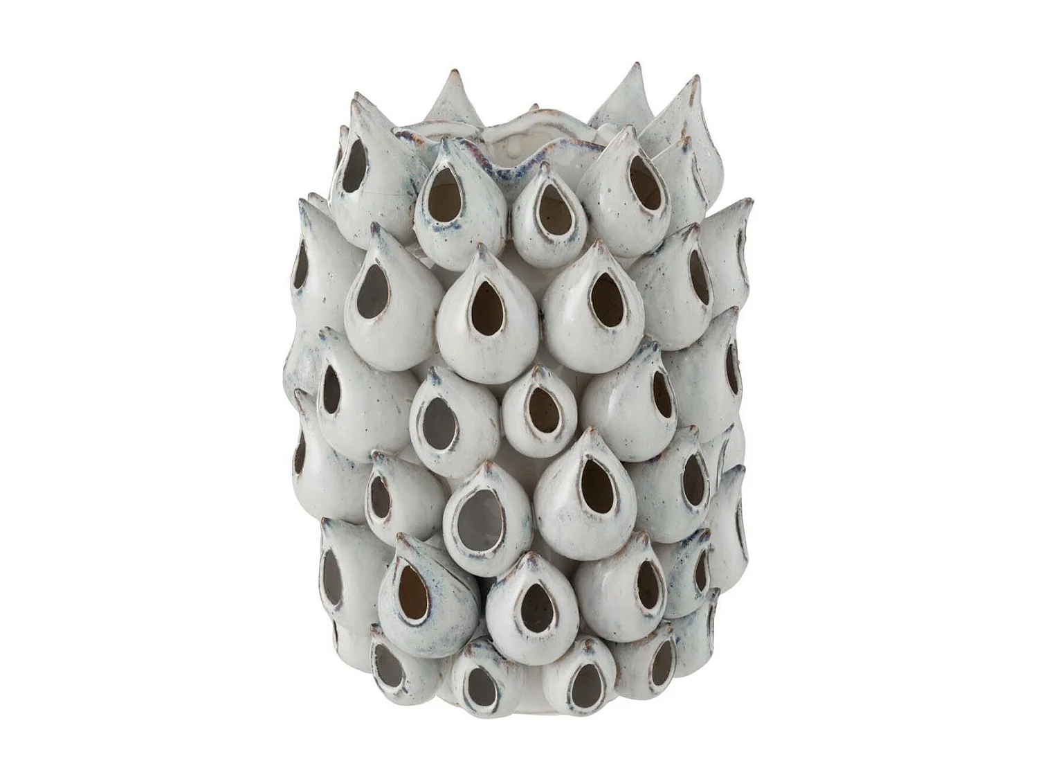 Vase Design "Anémone Céramique" 32cm Bleu