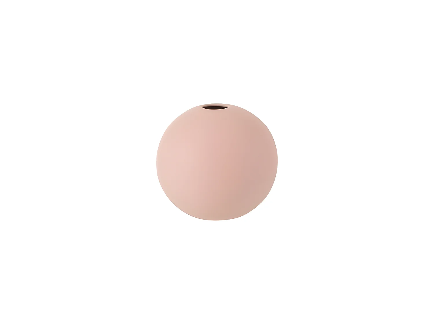 Vase boule en céramique rose pastel D12cm