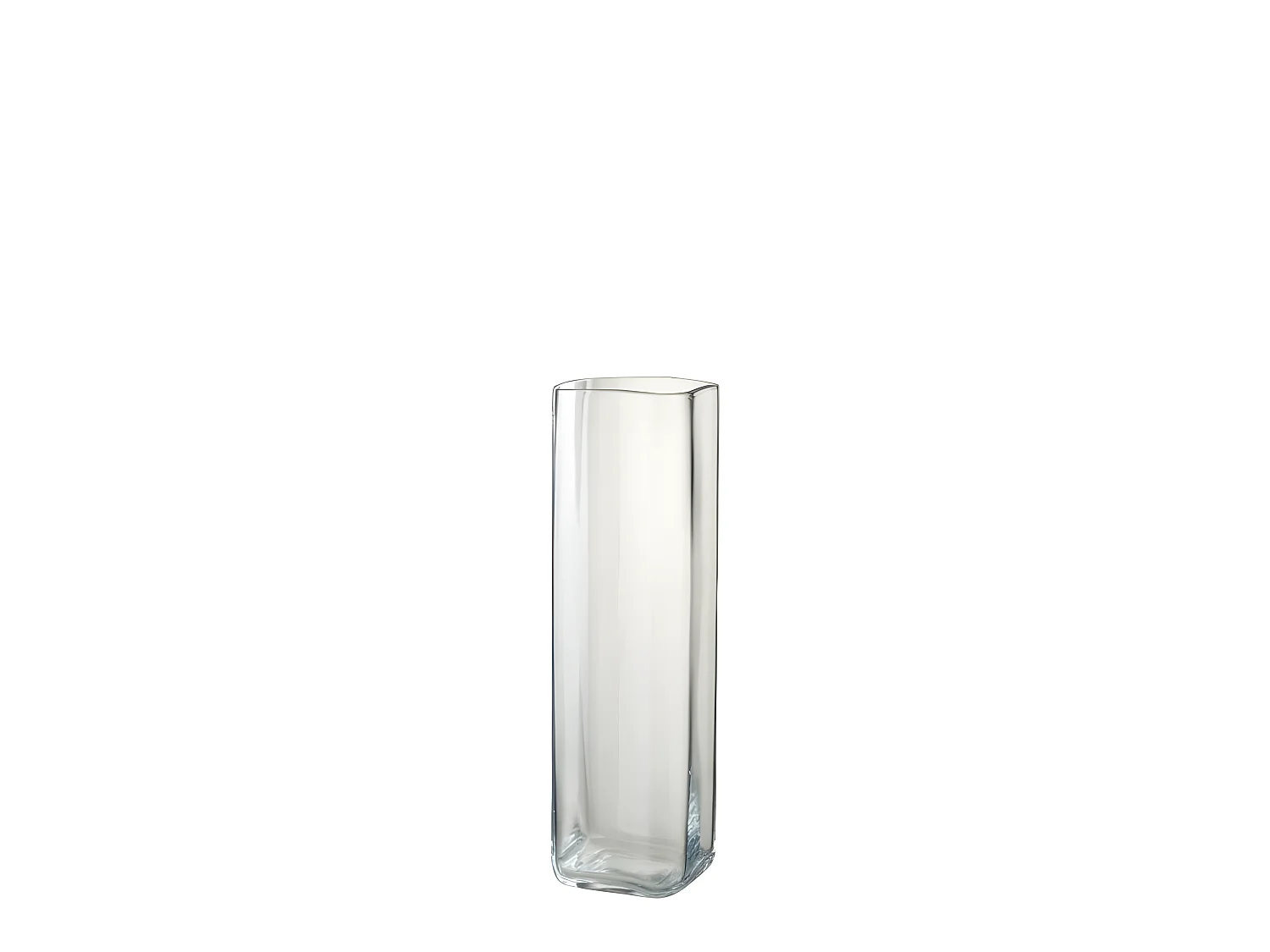 Vaso dritto in vetro trasparente 12x12x42 cm