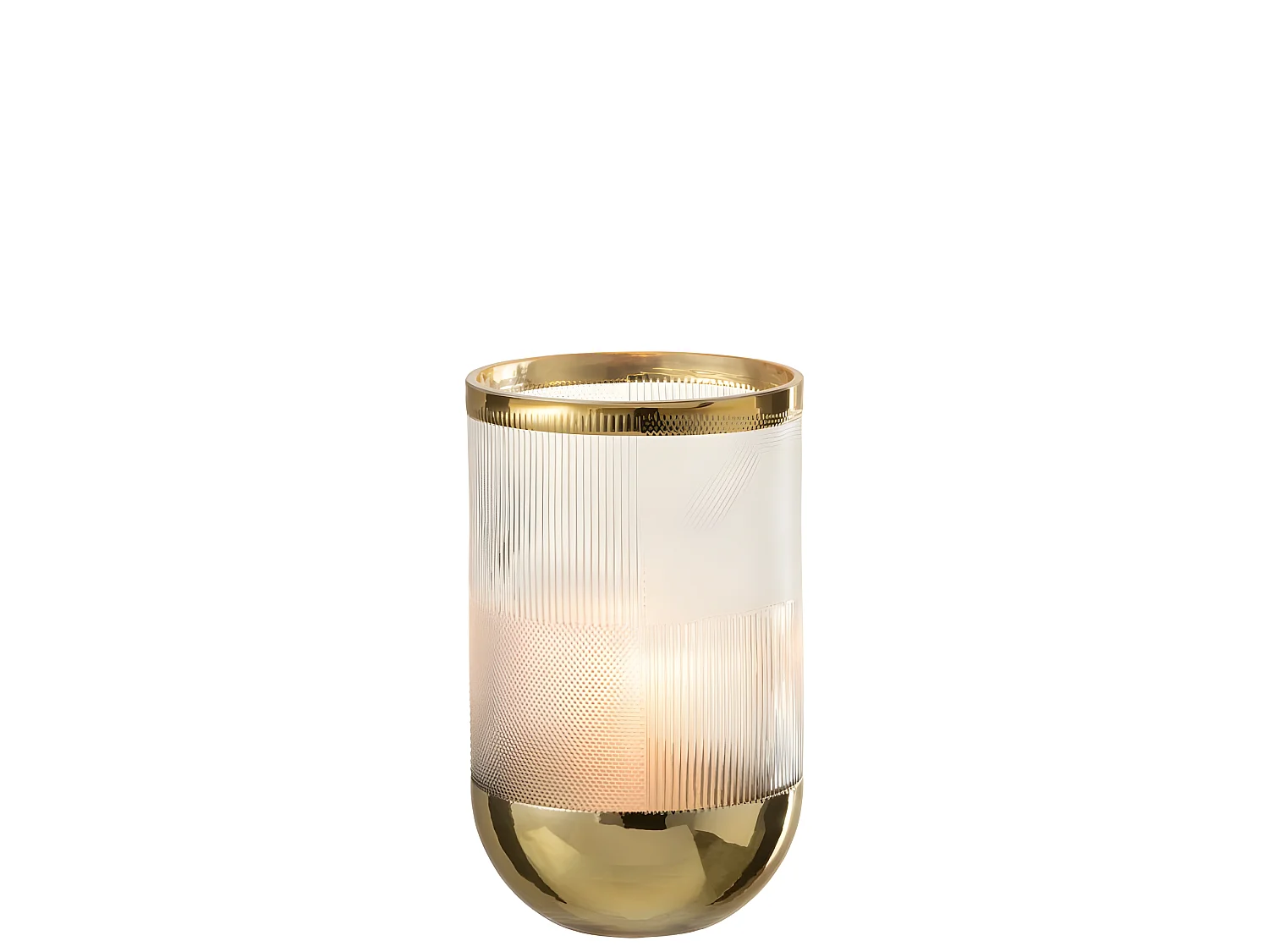 Vase Design "Sucomba" 21cm Transparent & Or