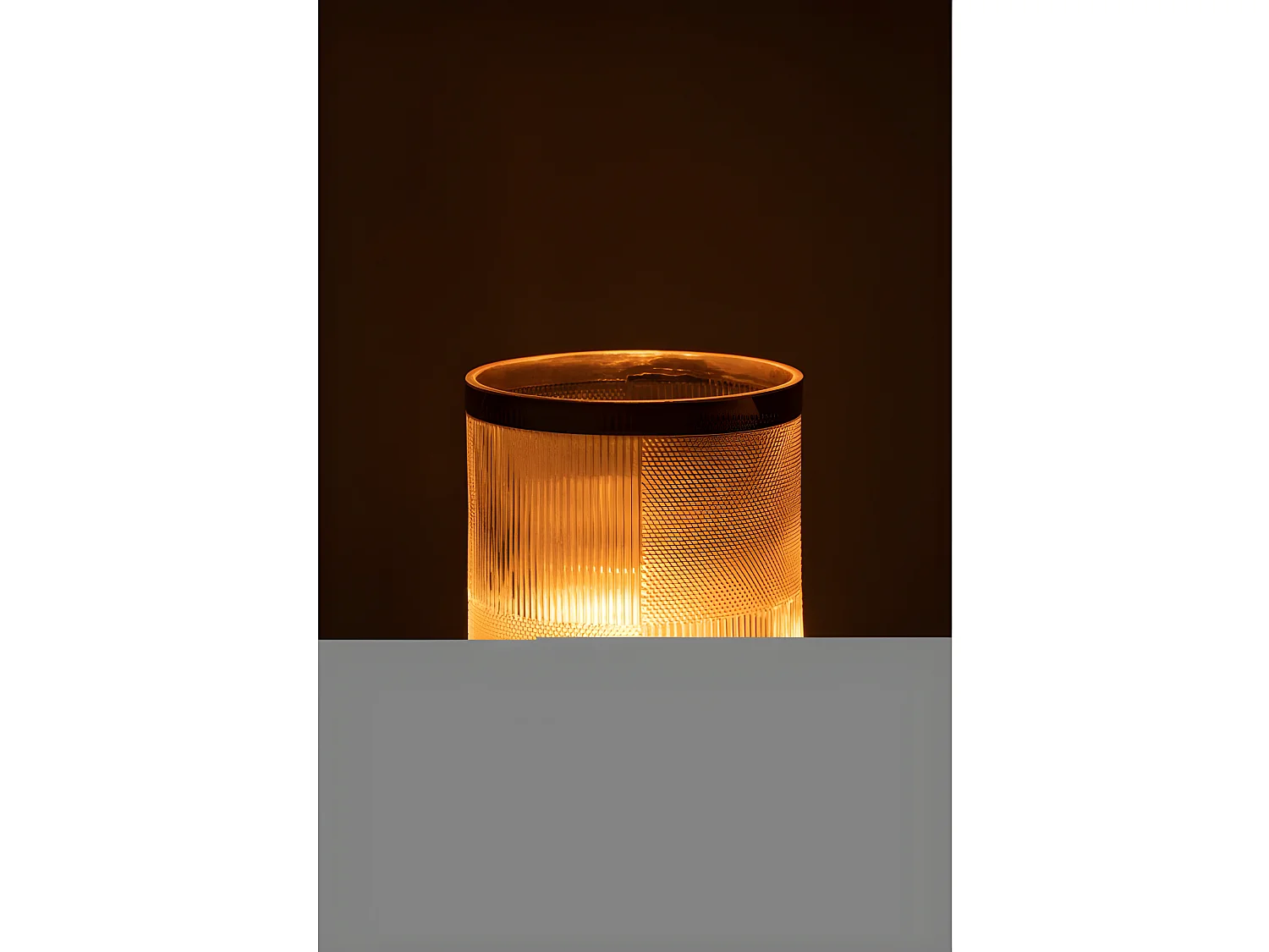 Vase Design "Sucomba" 21cm Transparent & Or