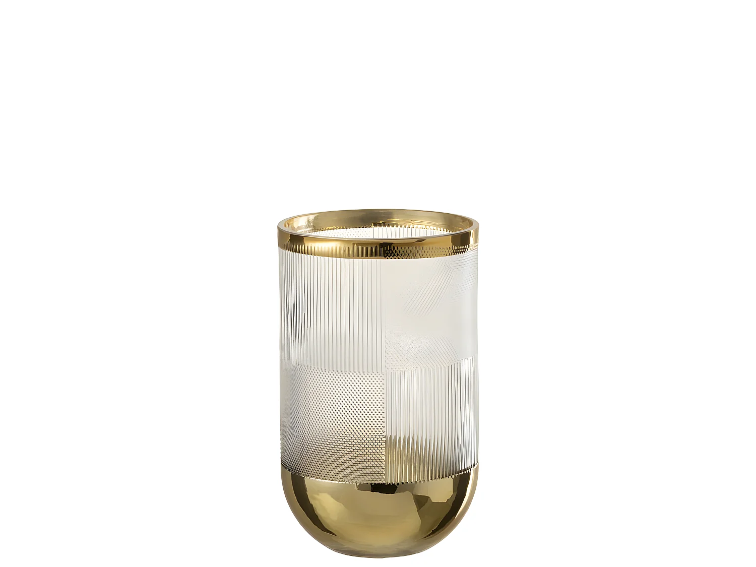 Vase Design "Sucomba" 21cm Transparent & Or