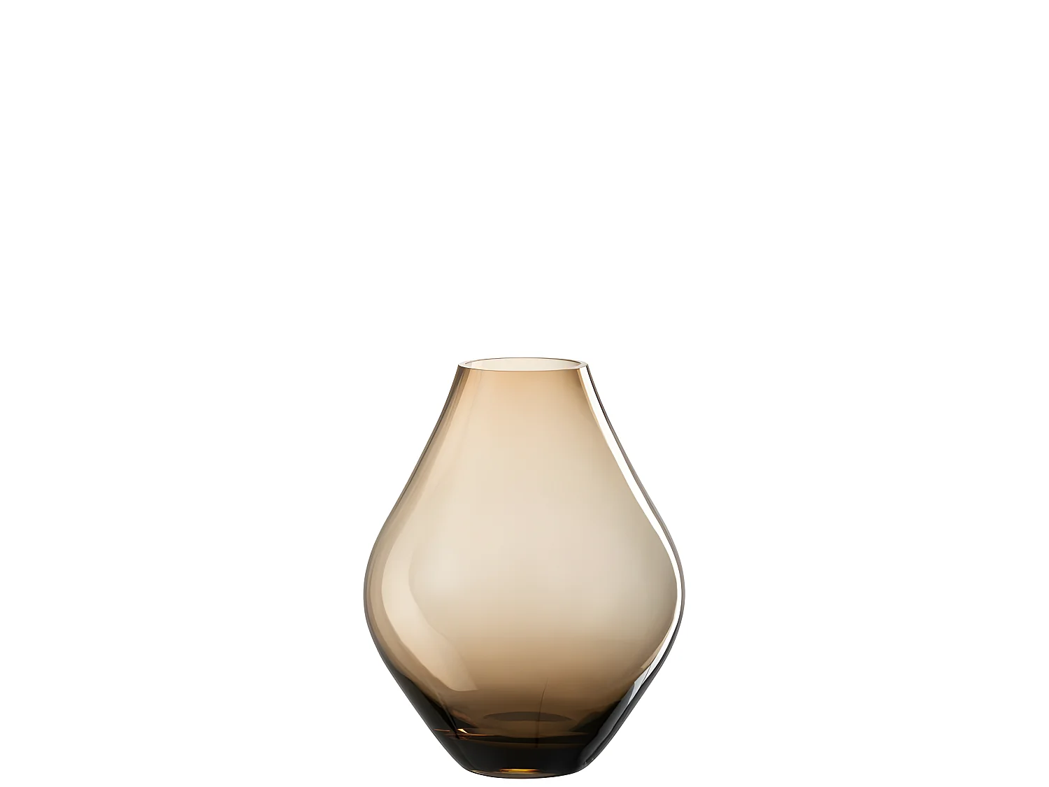 Jarrón de vidrio marrón 19x19x25 cm