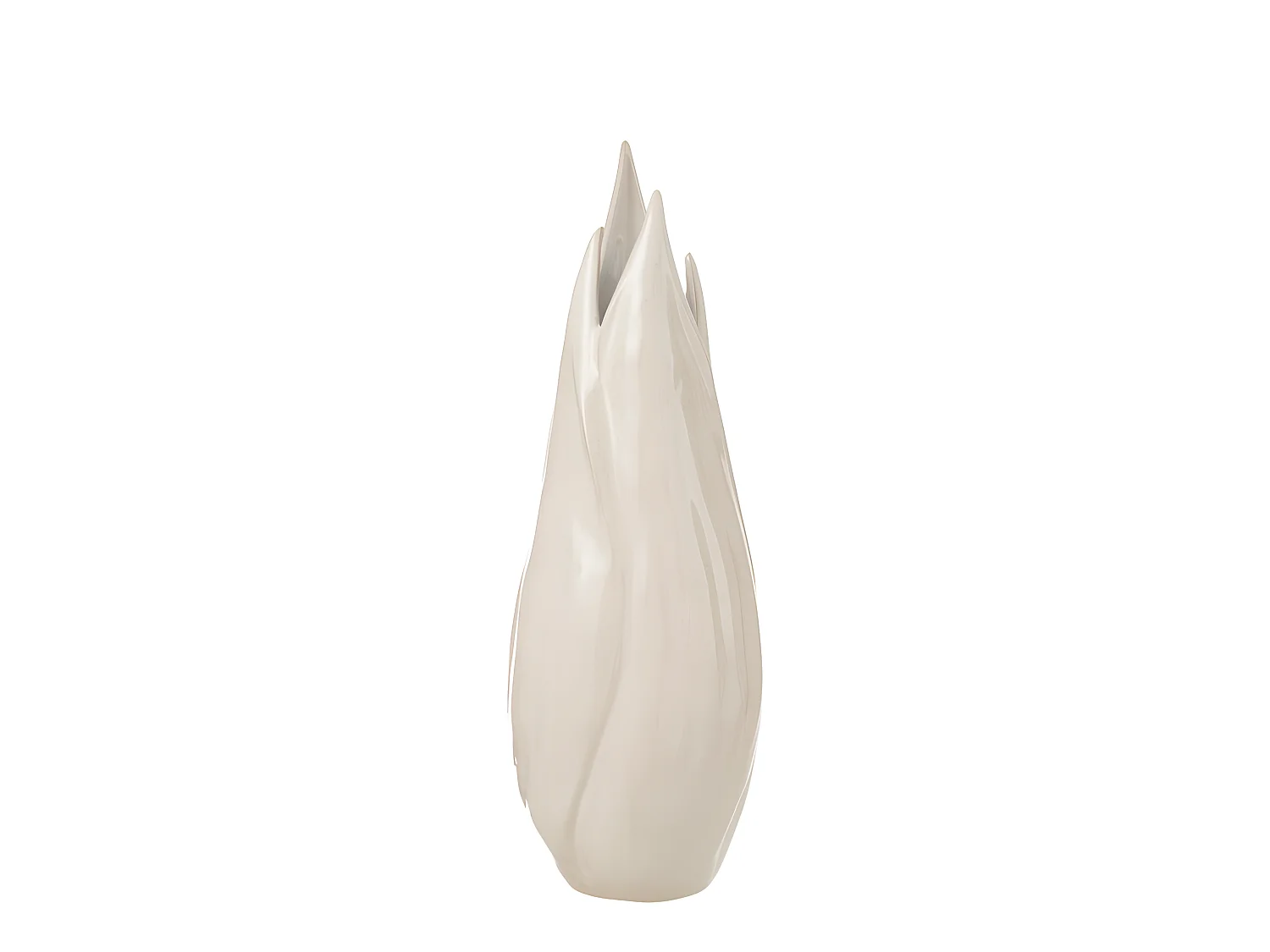 Vase Design en Céramique "Ibiza Brillant" 55cm Beige