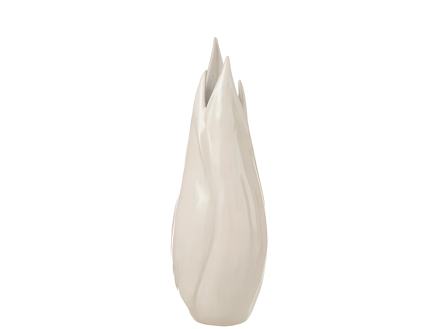 Vase Design en Céramique "Ibiza Brillant" 55cm Beige