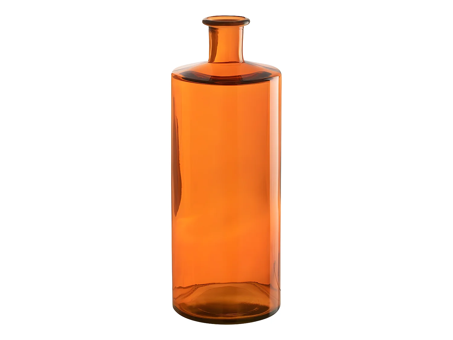 Vaso bottiglia in vetro rosso 15x15x40 cm