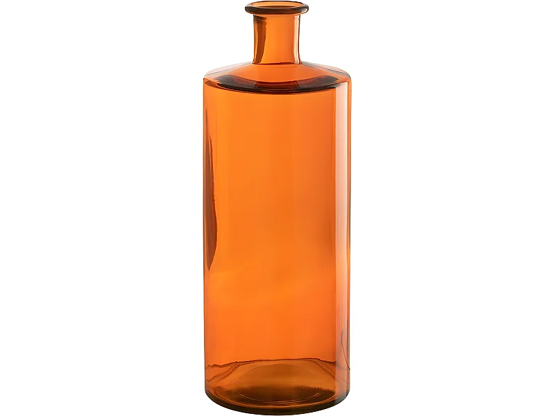 Botella de vidrio rojo de 15x15x40 cm