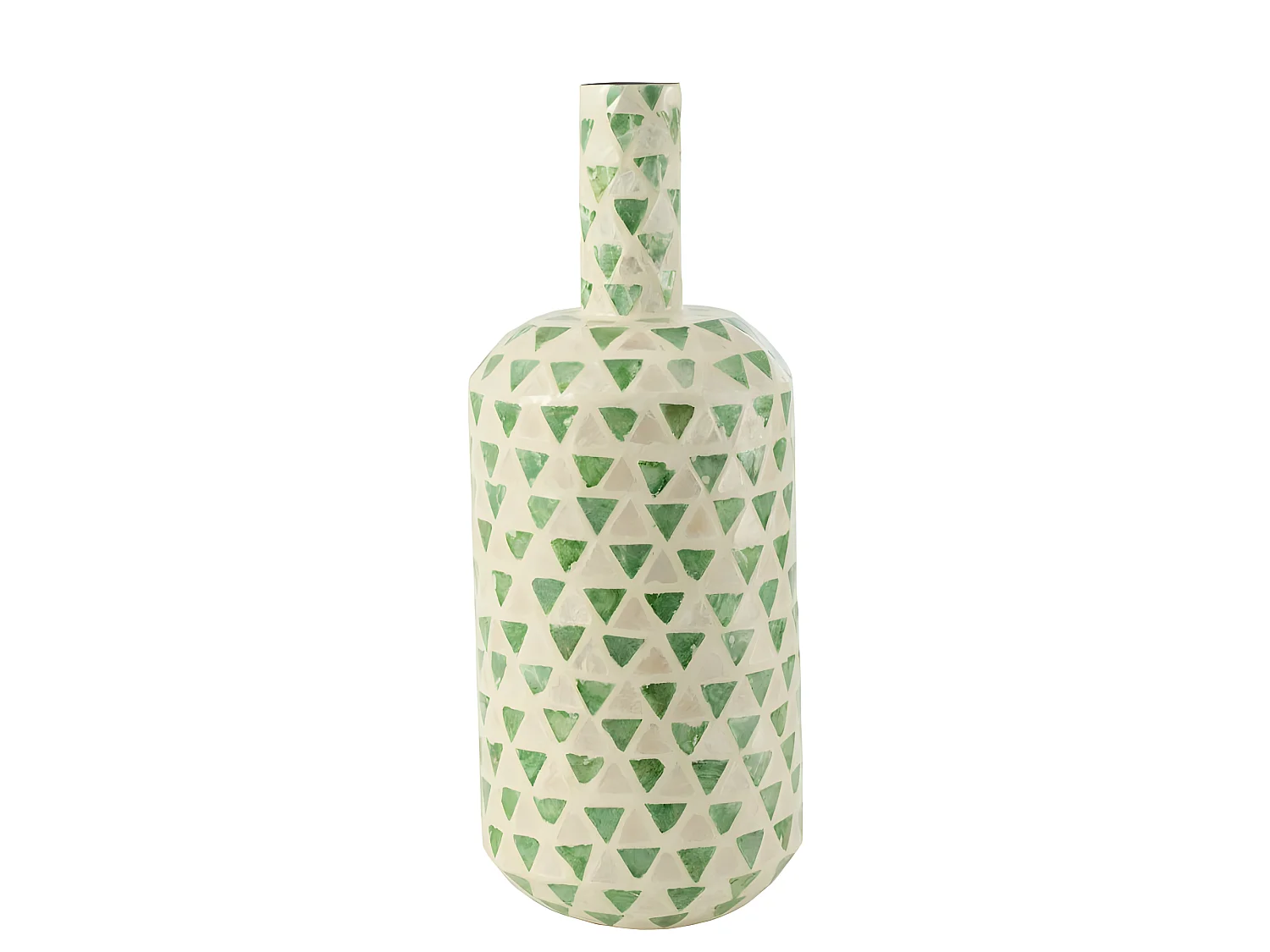Vase Goutte Motif Mosaïque "Nuye" 54cm Vert