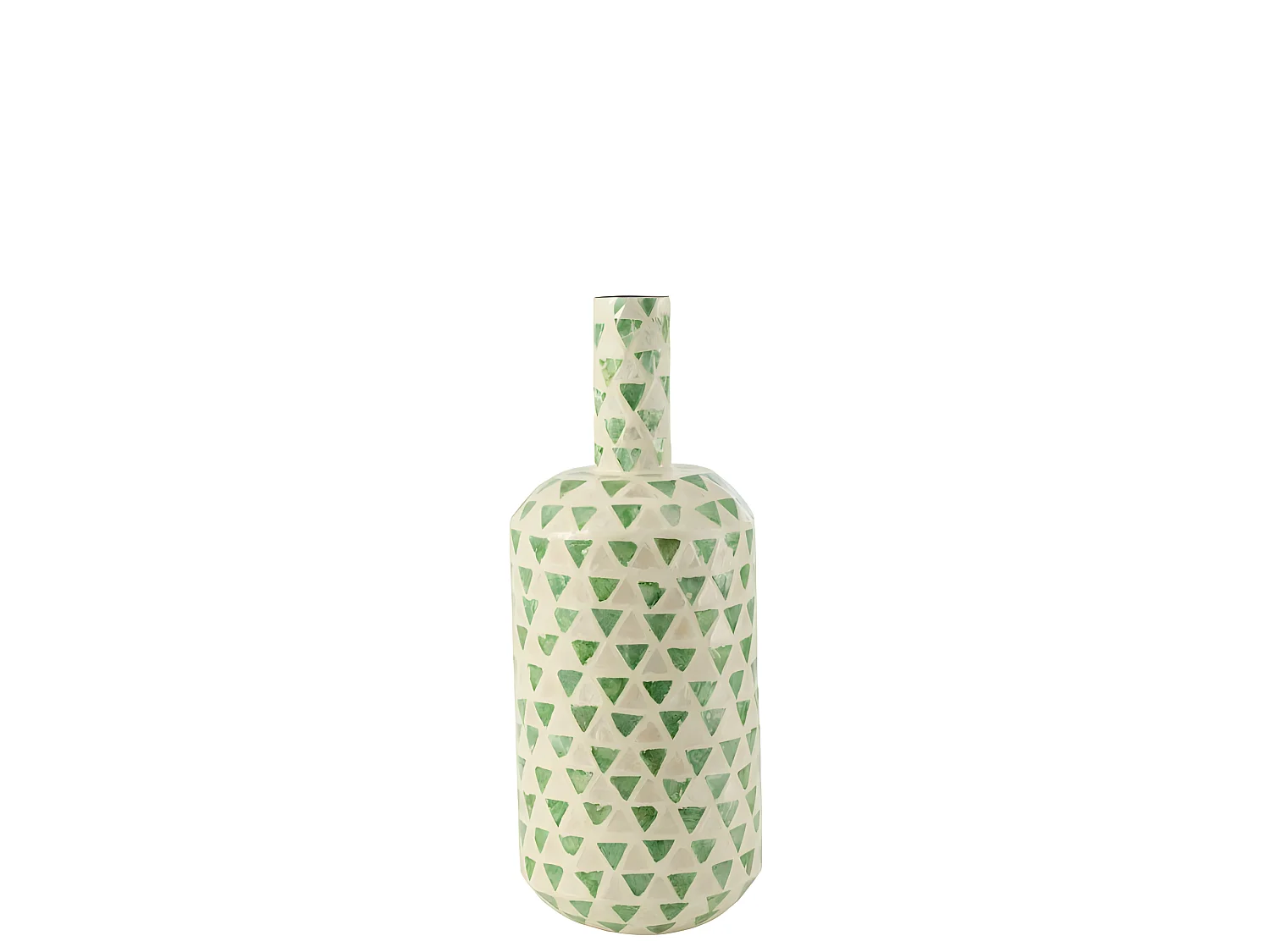 Vase Goutte Motif Mosaïque "Nuye" 54cm Vert