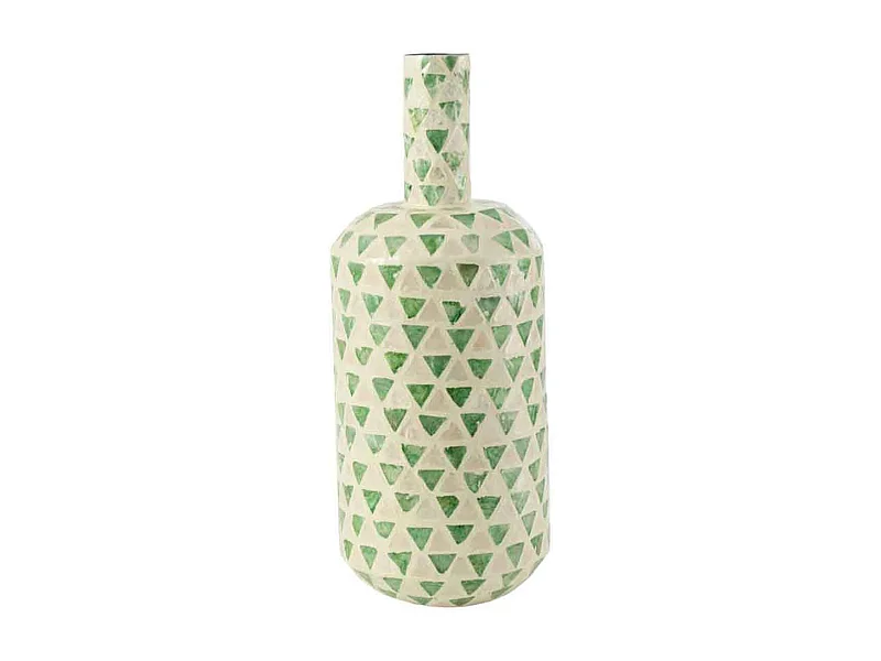 Vase Goutte Motif Mosaïque "Nuye" 54cm Vert