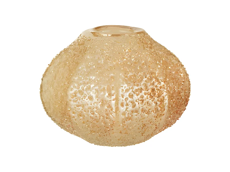 Vaso in vetro arancione 18x18x14 cm