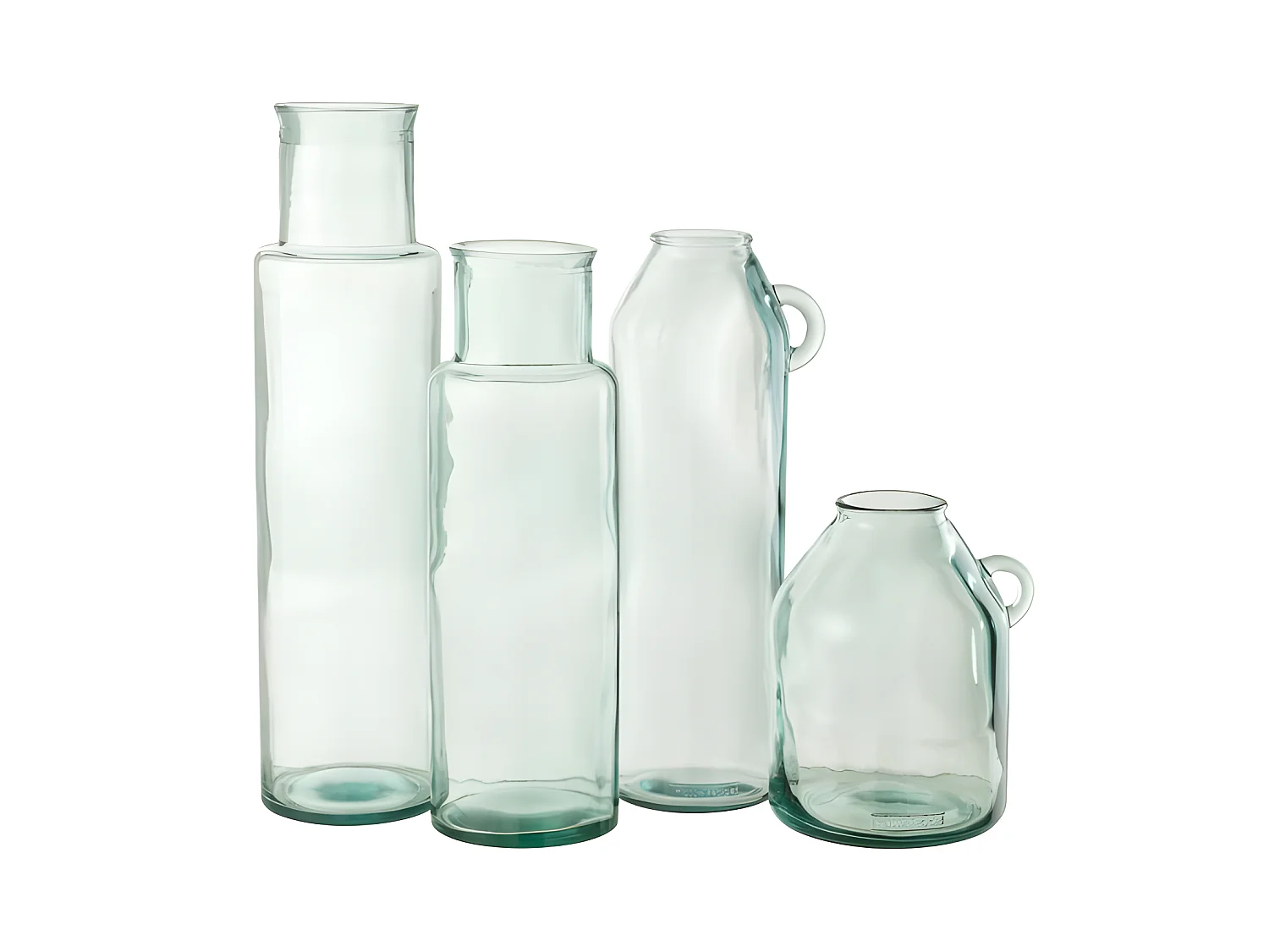 Vaso cilindrico in vetro trasparente 15x15x55 cm